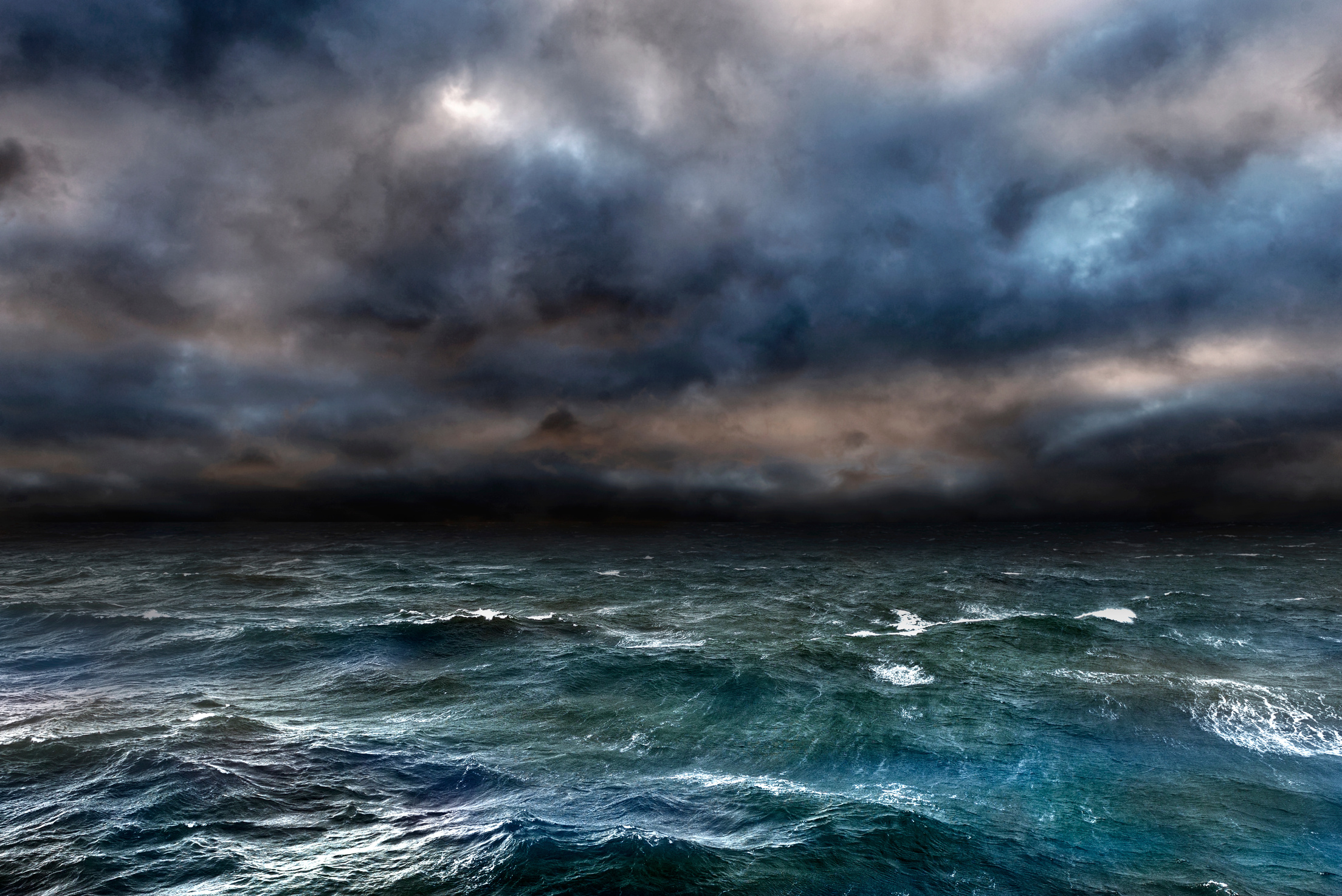 Dangerous storm over ocean